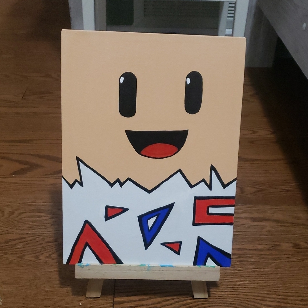 Handpainted Pokemon Inspired Togepi Art